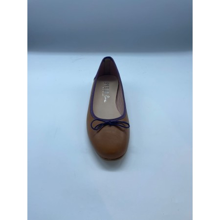 Art. 100 Ballerina cuoio viola